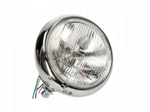 712 - Лампа передня велика хром Dragstar кріплення нижня 220 мм