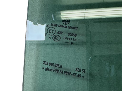 VW PASSAT 3G B8 sedan window right rear part PODWOJNA 2020R 3G5845026G