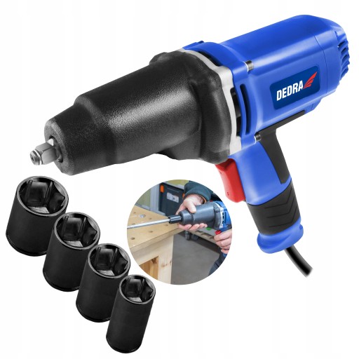 ЕЛЕКТРИЧНИЙ УДАРНИЙ ГАЙКОВЕРТ DEDRA ДЛЯ КОЛІС 450 НМ 950 ВТ