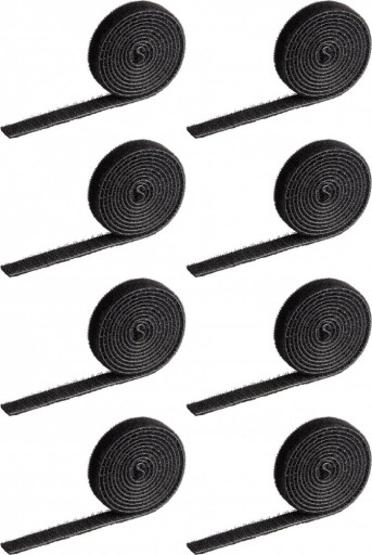 1M X 10mm чорний x 8 кабель обв'язки липучки