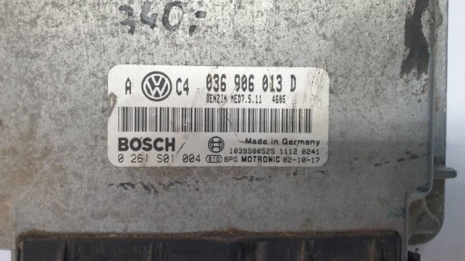 VW GOLF IV 4 1.6 FSI computer motore 036906013D