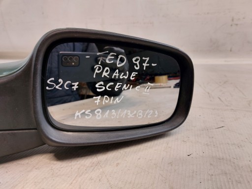 mirror right 7 PIN RENAULT SCENIC II TED97