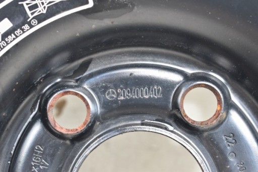 Galet tendeur courroie Roue de secours MERCEDES CLK W209 R16 3.5" x 16" 5x112 ET17 2094000402