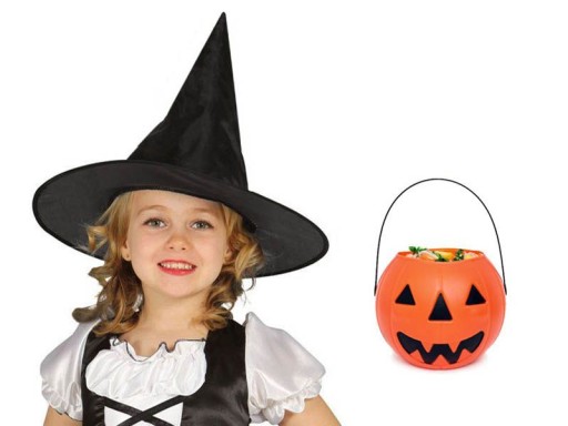 НАБІР ВІДЬМЬСЬКИЙ КАПЕЛЮХ, ВІДЬМА, ГАРБУЗОВЕ ВІДРО