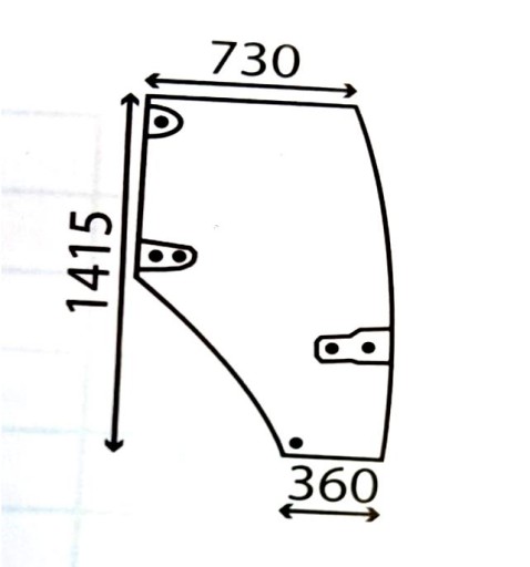 ДВЕРНОЙ СТЕКЛЯН CX & MX 120 ПРАВЫЙ 192004A6