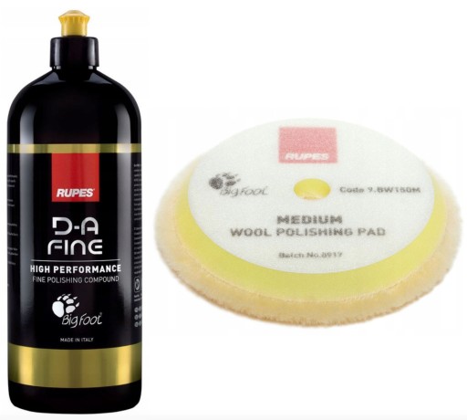 Rupes DA FINE полировальная паста 1л + Rupes WOOL PAD