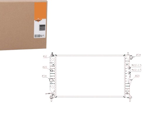 NRF58288/RS5 - РАДИАТОР ДВИГАТЕЛЯ NRF OPEL VECTRA B 2.5/2.6 10.95-
