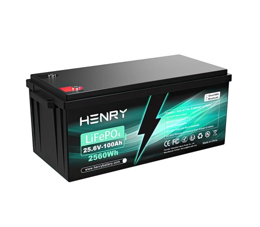Lifepo4 акумулятор 24v 100ah henry 2560wh bms