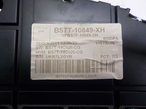 FORD GALAXY III MK3 S-MAX dials for the car CONVERS+ BS7T-10849-XH