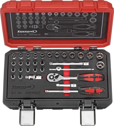 Набор инструментов FORMAT для торцевых ключей 1/4