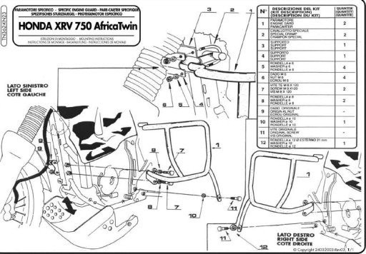 KAPPA KN23 GMOLE HONDA AFRICA TWIN 750