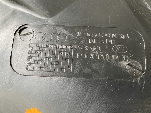 AUDI A5 8W CABRIO cover chassis right 8W7825216