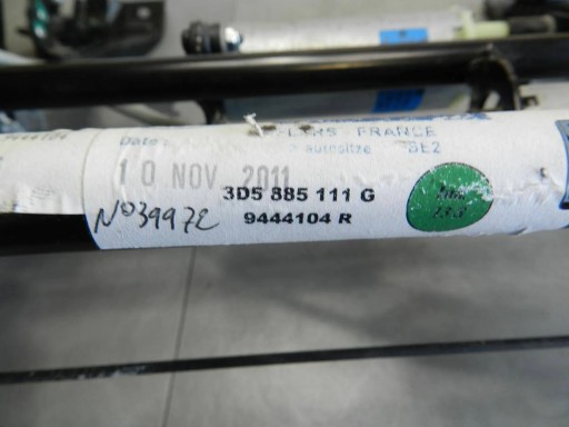 VW Phaeton support seat left 3D5885111G