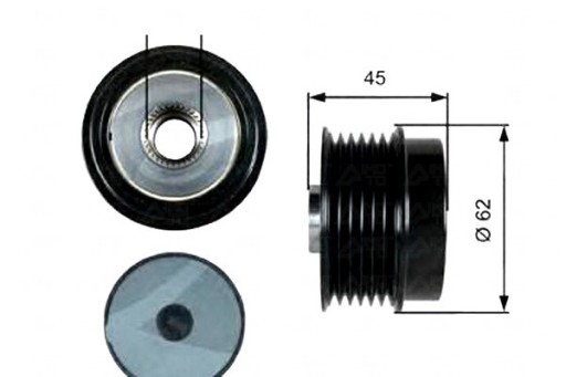 84702456 OAP7180 - Шкив генератора ворот hyundai i30 i40 i40