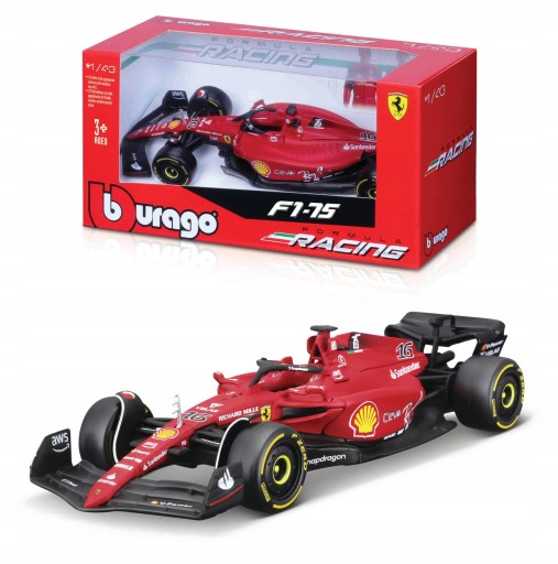 Bburago Ferrari F1-75 #16 Шарль Леклерк Ферр 1:4