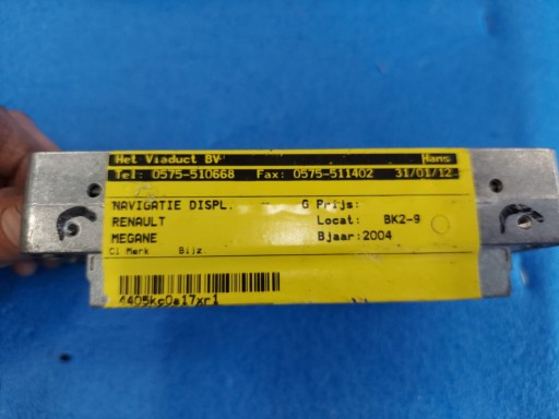 MEGANE 8200001376B display