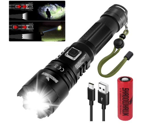 Shadowhawk Світлодіодний ліхтарик 20 000 люмен IP67 6000 м