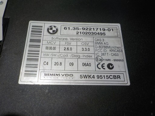 MINI MINI (R56) modulo luci 6135 9221719 CAS3