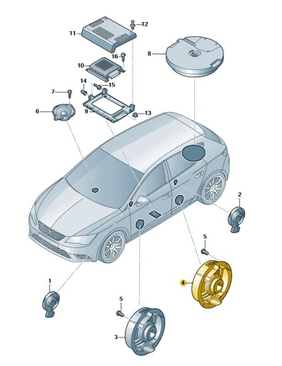5F0035411A - ДИНАМИК ЗАДНЕЙ ДВЕРИ SEAT LEON 2013-2020
