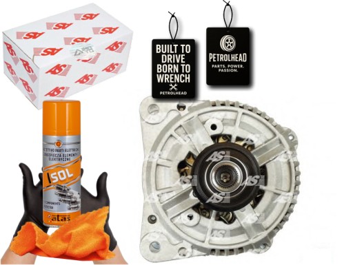 ASPA0366#ECS-PCP+K - Генератор audi a4 1.9 tdi 96-99 120a as-pl #petrolhead pro+ kit4