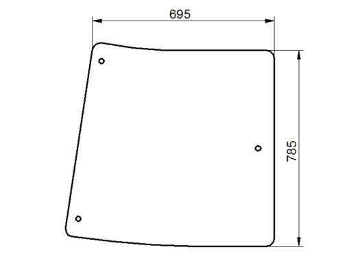 Кутове скло JOHN DEERE R201575