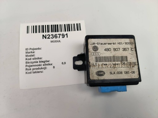 modulo luci 4B0907357C AUDI A6 C5