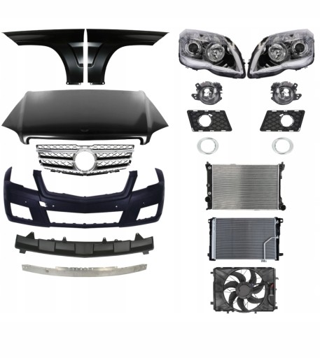 Inny592 - Mercedes Benz GLK X204 08-12 Накладка на бампер підробка