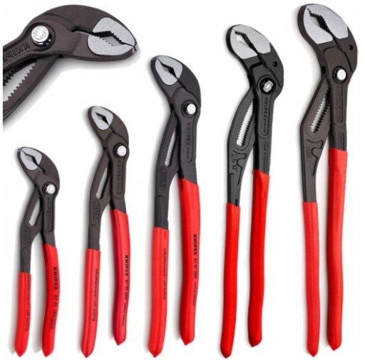 ПЛОСКОГУБЦЫ ДЛЯ ТРУБ KNIPEX COBRA НАБОР ИЗ 5 ШТ.
