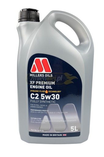 МИЛЛЕРС XF Прем. C2 5W30 5L SN/CF, C2, ФИАТ 9.5553