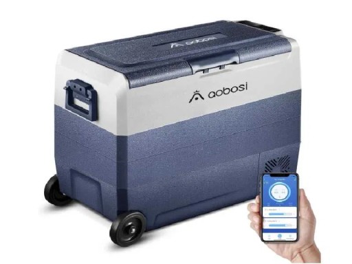 Двозонний компресорний холодильник AOBOSI (60 л)