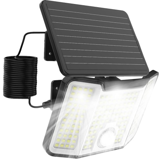 Lampa Solarna Led Czujnik Ruchu Zmierzchu Naświetlacz Zewnętrzny