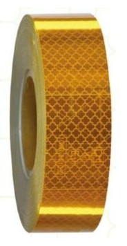 Светоотражающая лента премиум-класса желтого цвета 50 м