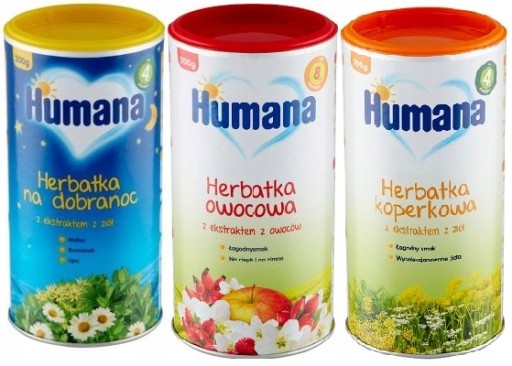 3× Гранульований чай Humana 200 гр