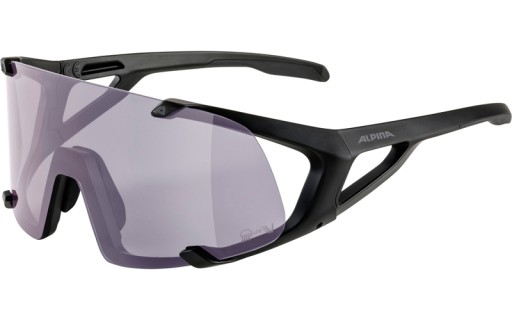 Športové okuliare Hawkeye Q-Lite sklo purple 1-3 black matt Alpina