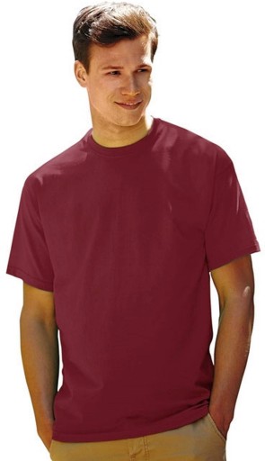Koszulka T-shirt Fruit of the LOOM Burgundy XXL
