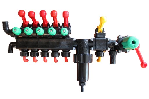 03 - Клапан спліттер з засувкою 5 секційний Фермо