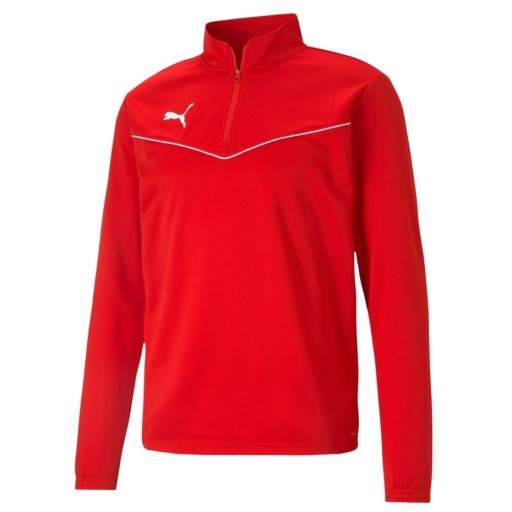 S Pánska mikina Puma teamRISE 1 4 Zip Top červená 6