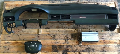 AUDI A6 C5 cockpit dashboard console airbag tension belts green EUR