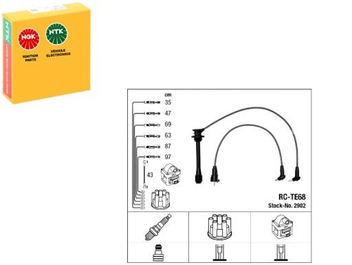 1007273137 - Ngk2902 кабели зажигания ngk 9091921557 500107