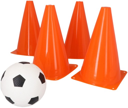 4 ТРЕНУВАЛЬНІ КОНУСИ + ФУТБОЛЬНІ ВОРОТА 0293