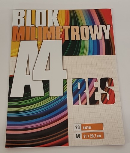 Školský milimeterový blok RES A4 20 Kart