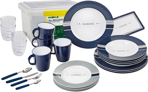 МЕЛАМІН BRUNNER МОРСЬКИЙ НАБІР ПОСУДУ 36 ШТ