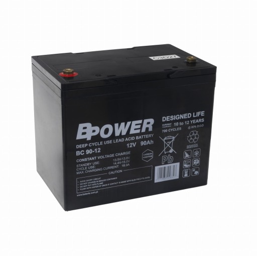 Аккумулятор bpower 90ah bc90-12 12 в, циклическая работа, 700 циклов, глубокий цикл