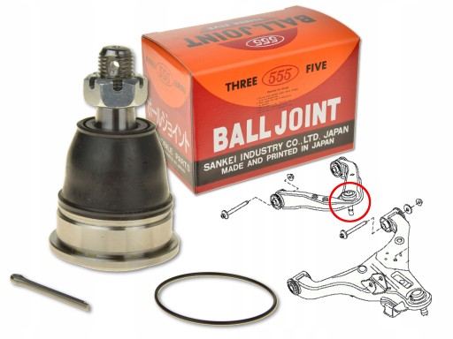 SB-4981 - Nissan frontier 04 - передня верхня шпилька поперечного важеля