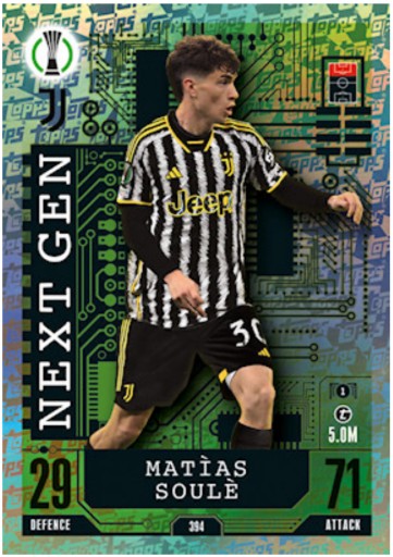 Topps Match Attax 23/24 - НАСТУПНЕ ПОКОЛІННЯ - 394 МАТІАС СОУЛ