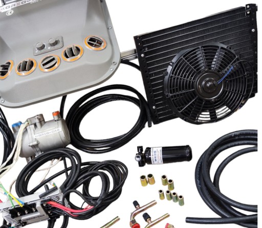 12V 24V - УНІВЕРСАЛЬНИЙ КОМПЛЕКТ КОНДИЦІОНЕРА ЕЛЕКТРИК 12В 24В КОМБАЙН ГАЗ R134A-XD / 2ММ