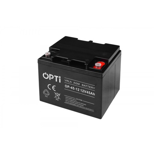Акумулятор вольт polska agm opti 12v 45ah для ups