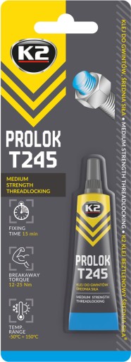 K2 PROLOK T245 Anaeróbne lepidlo na aretáciu skrutiek stredná sila modrá 6ml