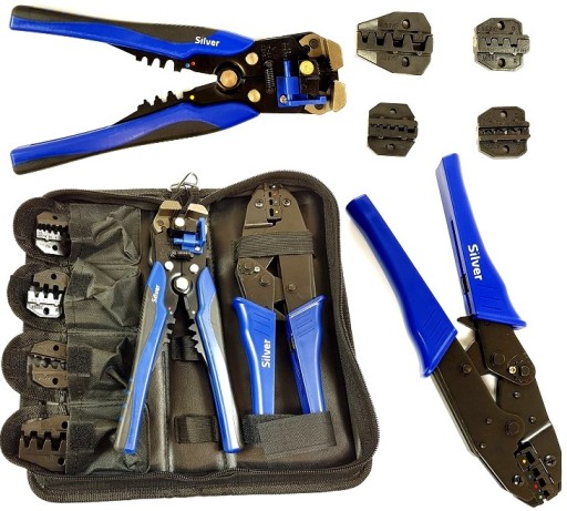 ОБЖИМНОЙ ИНСТРУМЕНТ ДЛЯ ЗАЧИСТКИ ПРОВОДОВ + 5 ШТАМПОВ