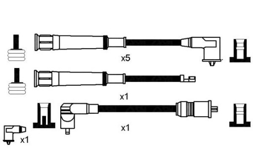 2566 - Комплект кабелю запалювання bmw 5 (e12) 5 (e28) 6